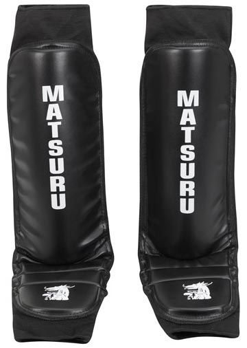 Shin Instep Protector 911 PU Fabric - Black