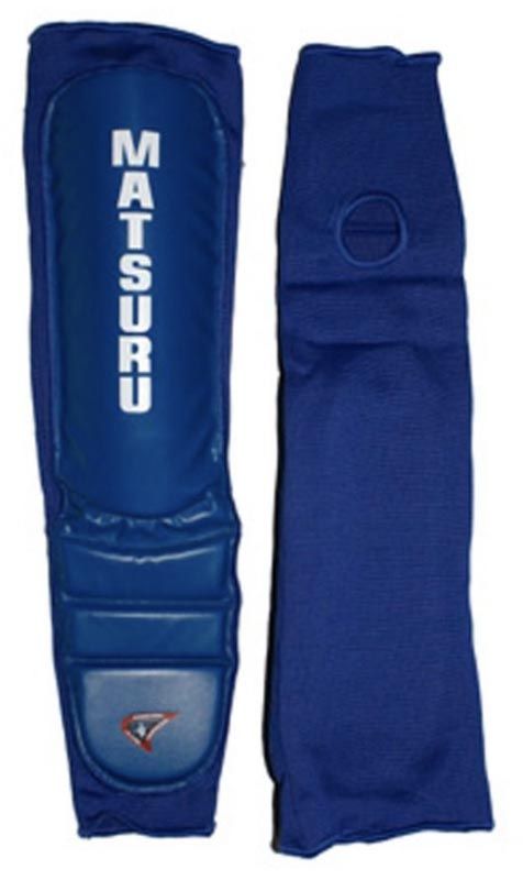 Shin Instep Protector 911 PU Fabric - Blue