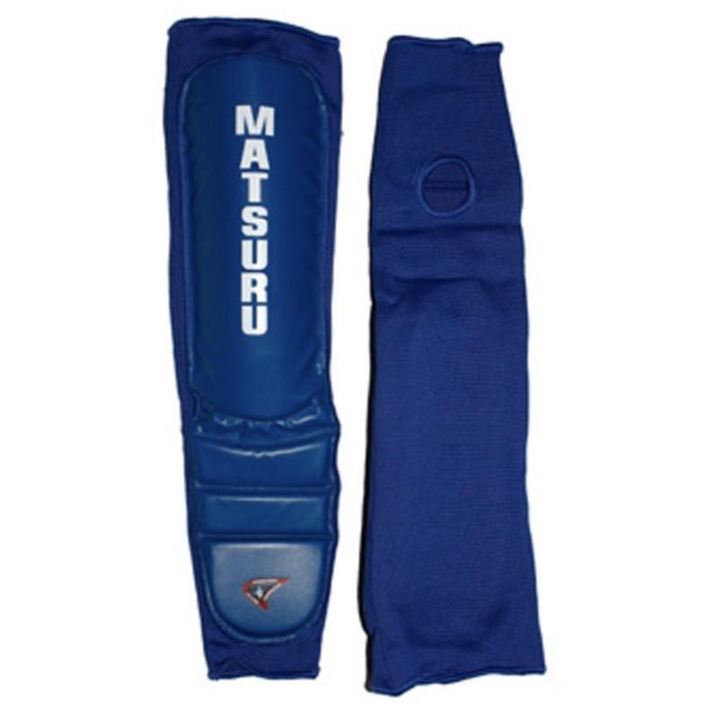 Shin Instep Protector 911 PU Fabric - Blue