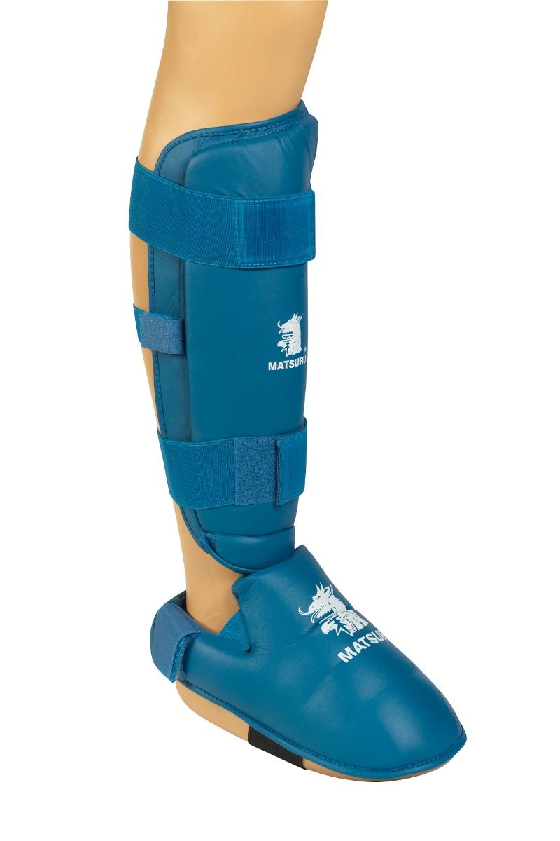 Shin/instep protector Karate - Blue