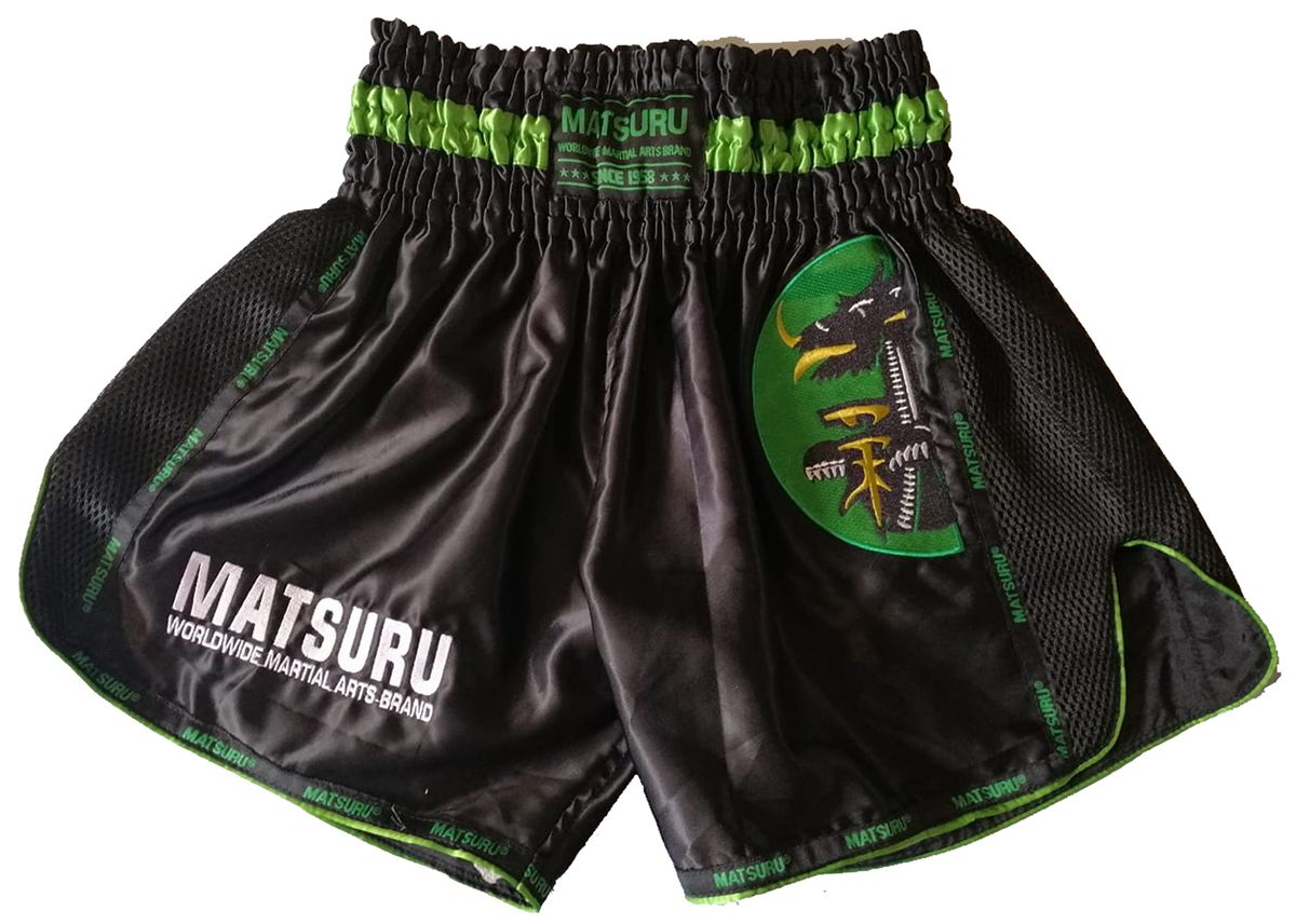 Kickboxing Short Matsuru Black / Green