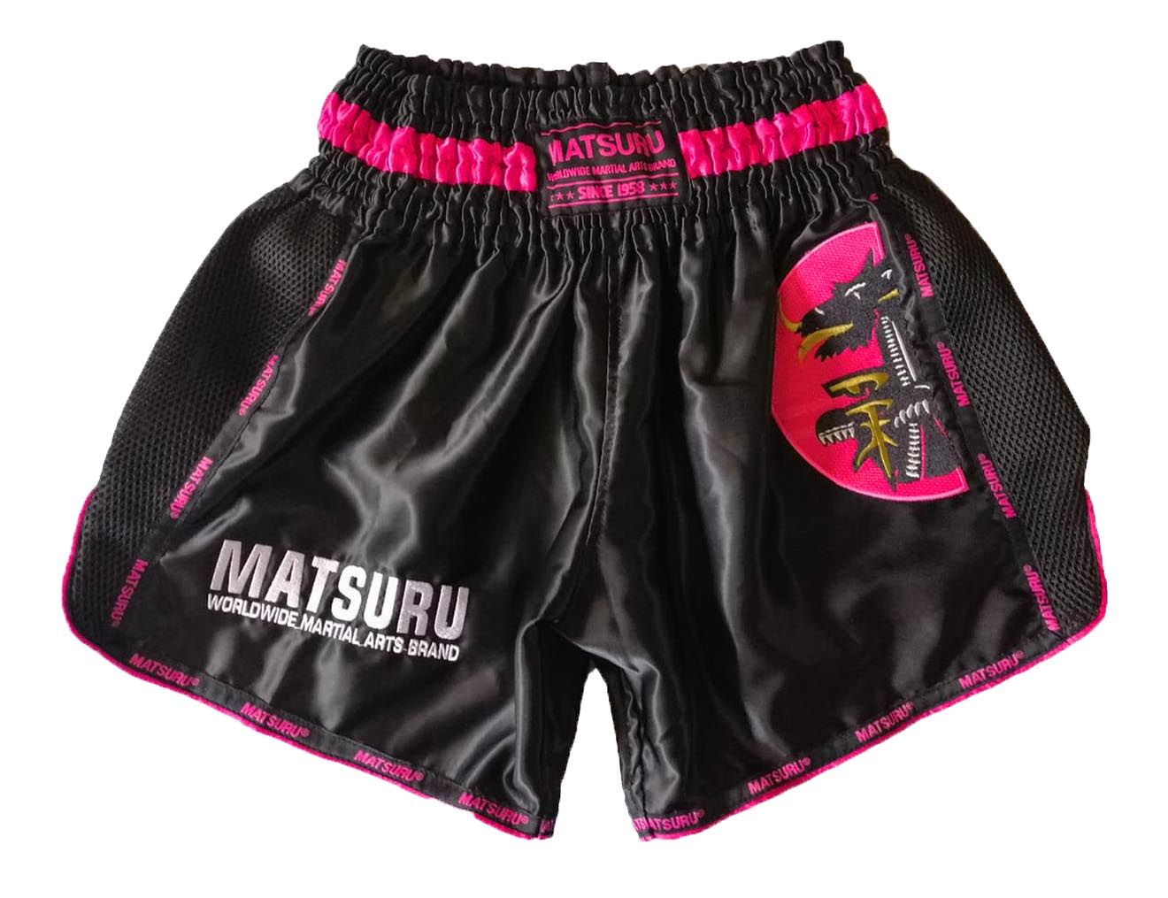 Kickboxing Short Matsuru Black / Pink