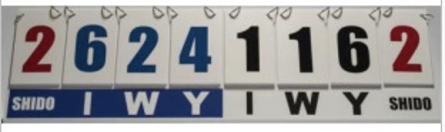 Judo scoreboard blue/white