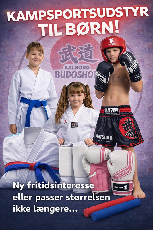 Vi har også kampsportsudstyr til de yngste udøvere
