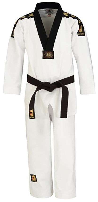 V-Neck Black Embroidered