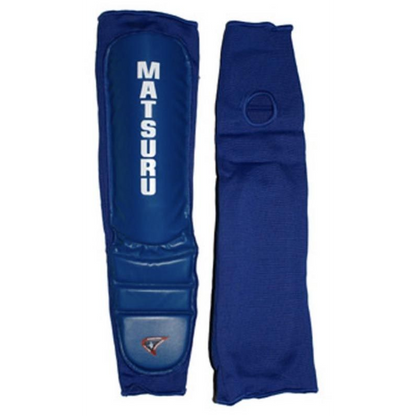 Shin Instep Protector 911 PU Fabric - Blue