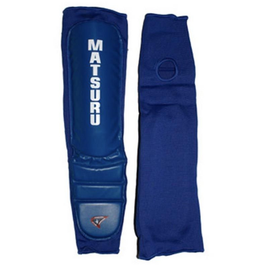 Shin Instep Protector 911 PU Fabric - Blue