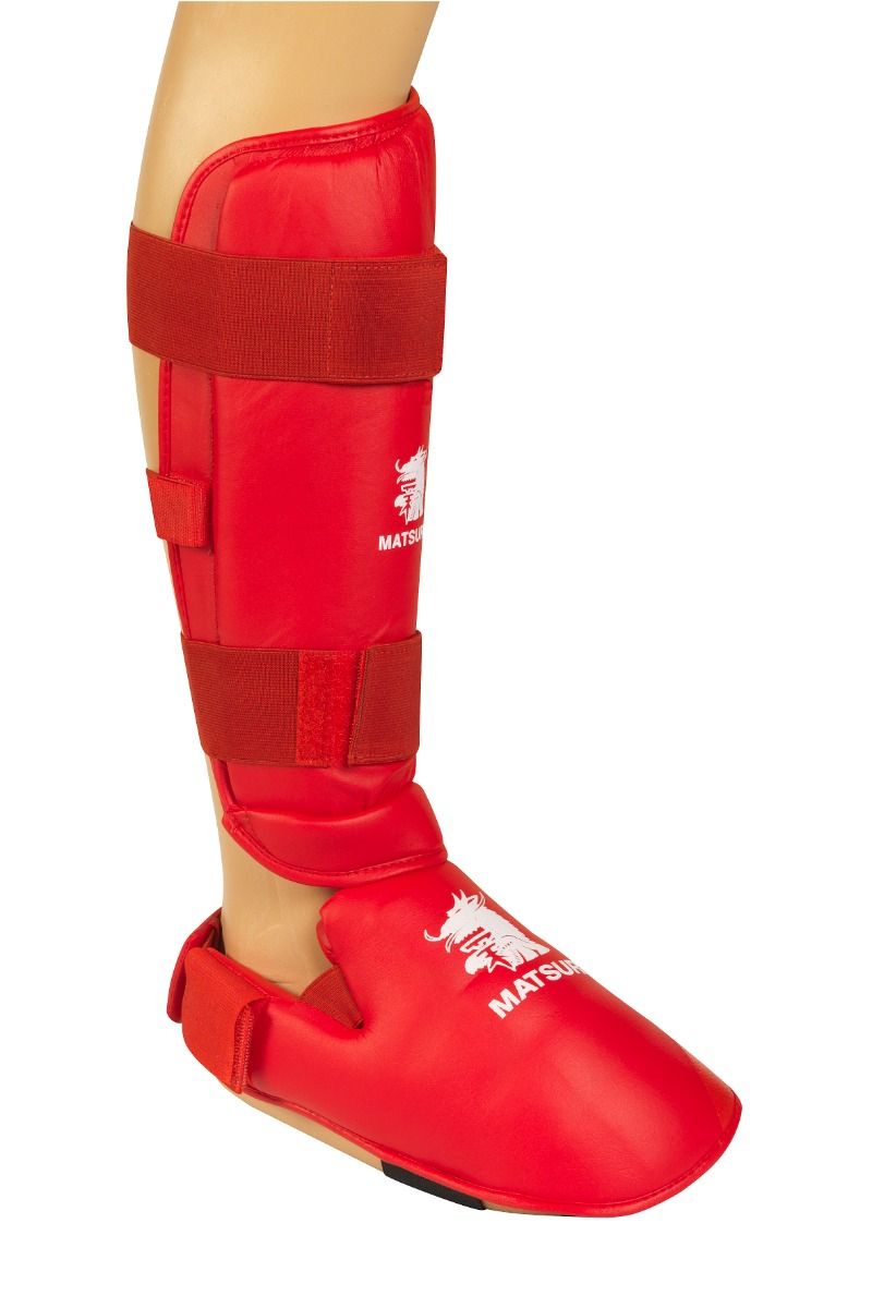Shin/instep protector Karate - Red