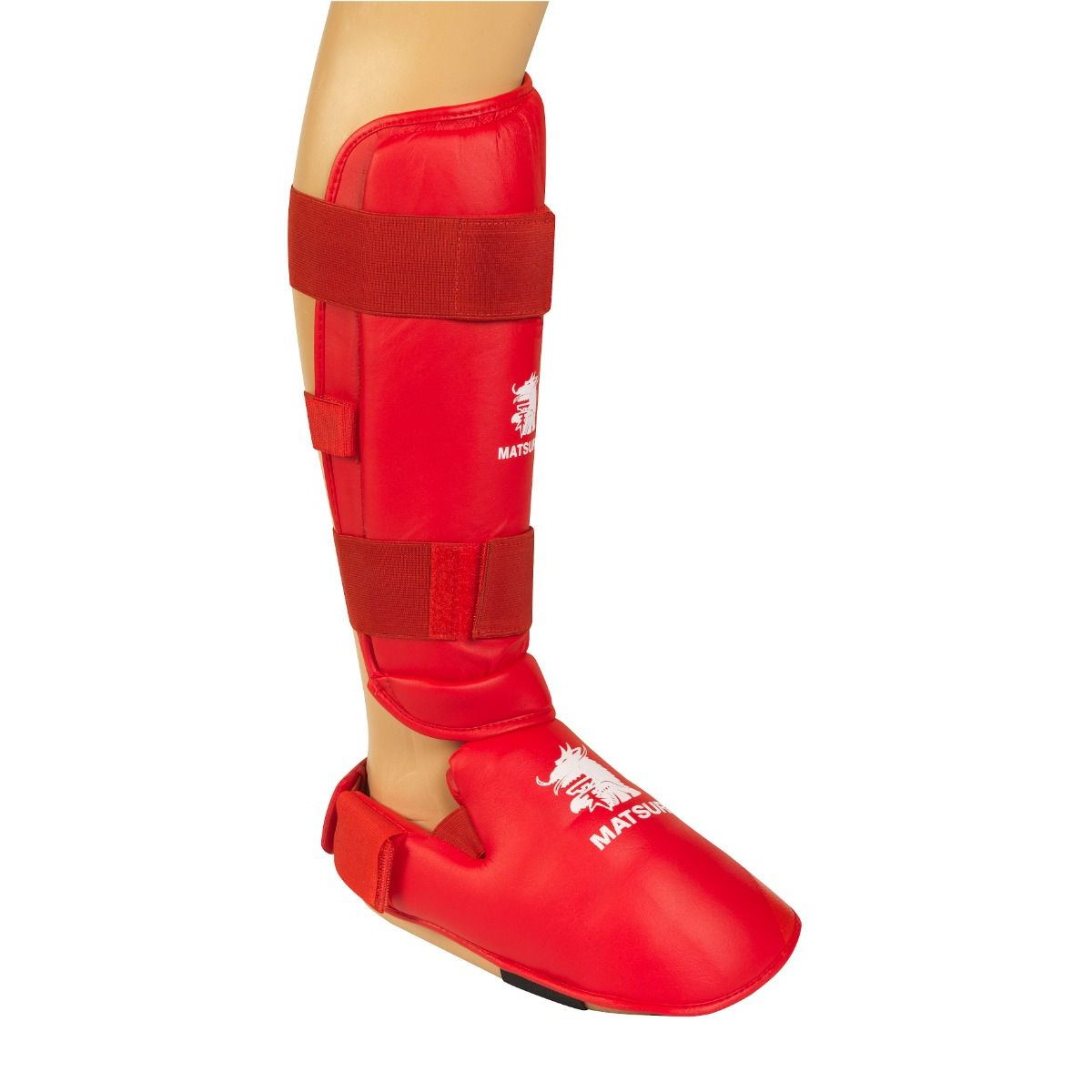 Shin/instep protector Karate - Red