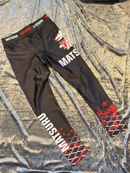 Matsuru Compression Leggings Red/Black