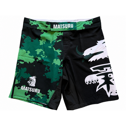 Matsuru MMA Shorts Green/Black