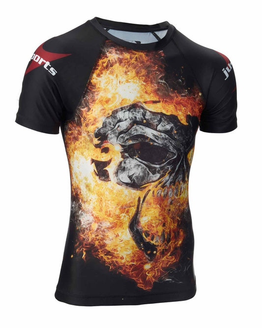 Dark Line Rash Guard Under Gi Skull Shortsleeve