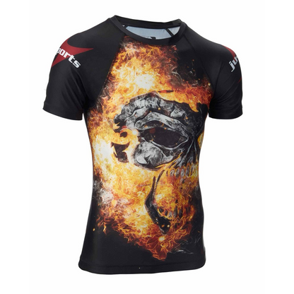 Dark Line Rash Guard Under Gi Skull Shortsleeve