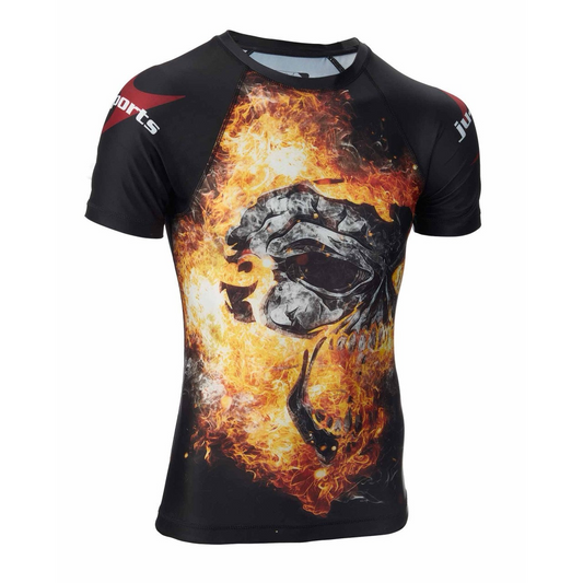 Dark Line Rash Guard Under Gi Skull Shortsleeve