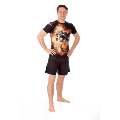 Dark Line Rash Guard Under Gi Skull Shortsleeve