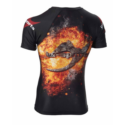Dark Line Rash Guard Under Gi Skull Shortsleeve