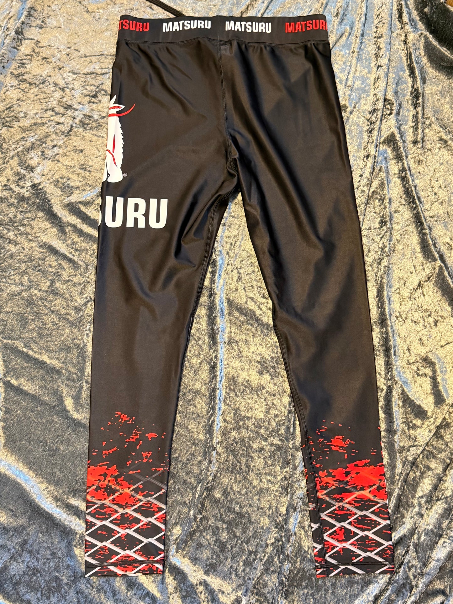 Matsuru Compression Leggings Red/Black