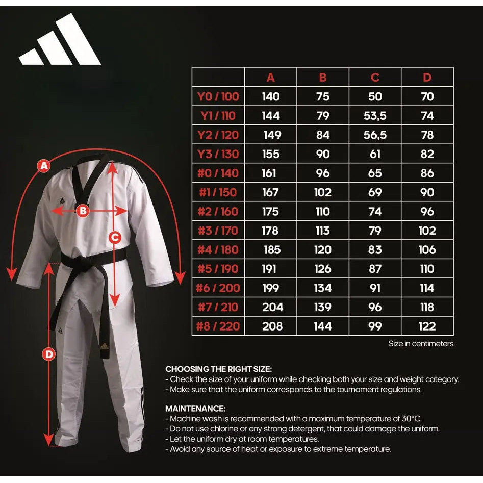 Adidas Taekwondo Dobok Adi-Fighter Eco med sort krave