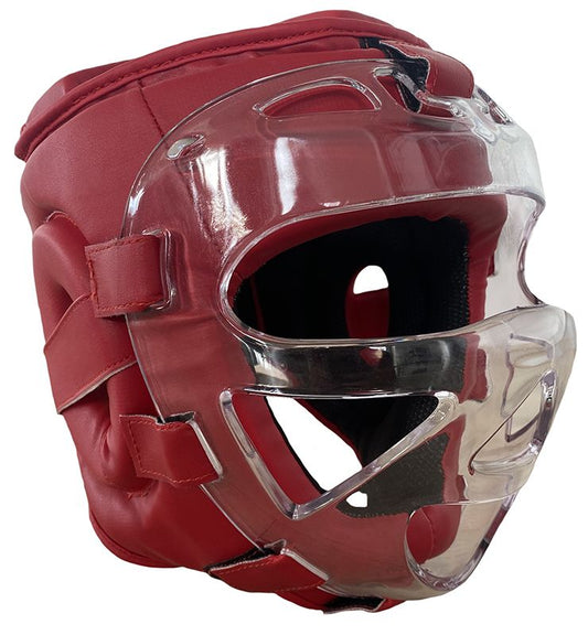 Hoofdbeschermer masker PU-rood-XS