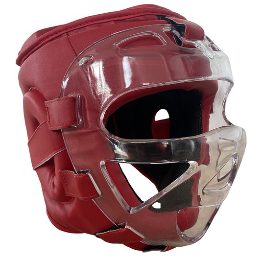 Hoofdbeschermer masker PU-rood-XS