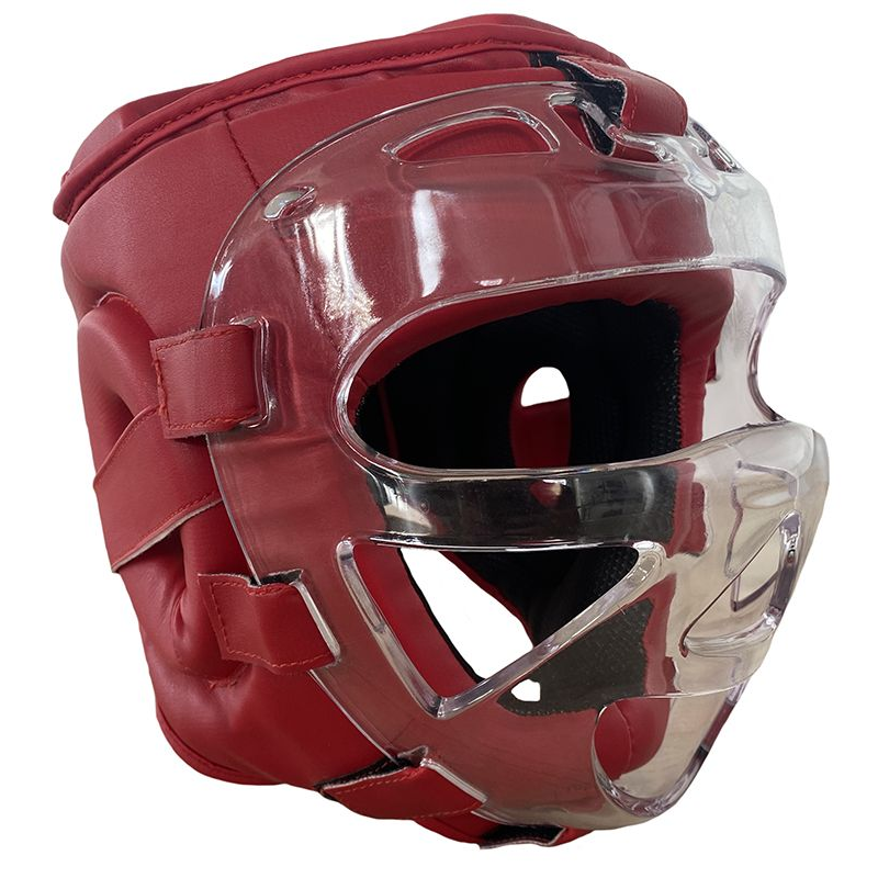 Headguard mask PU-red