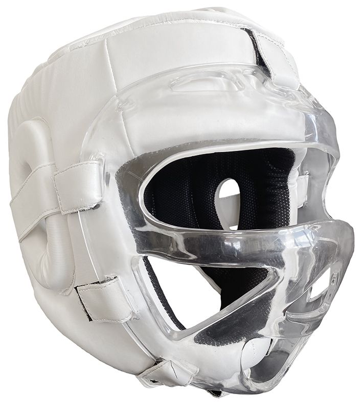 Hoofdbeschermer masker PU-wit