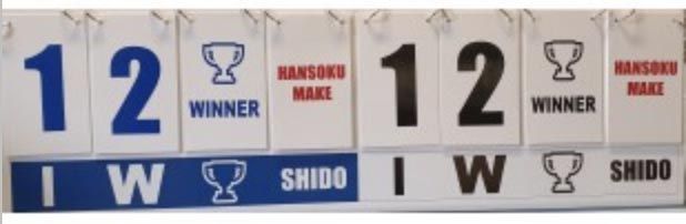 Judo scoreboard blue/white