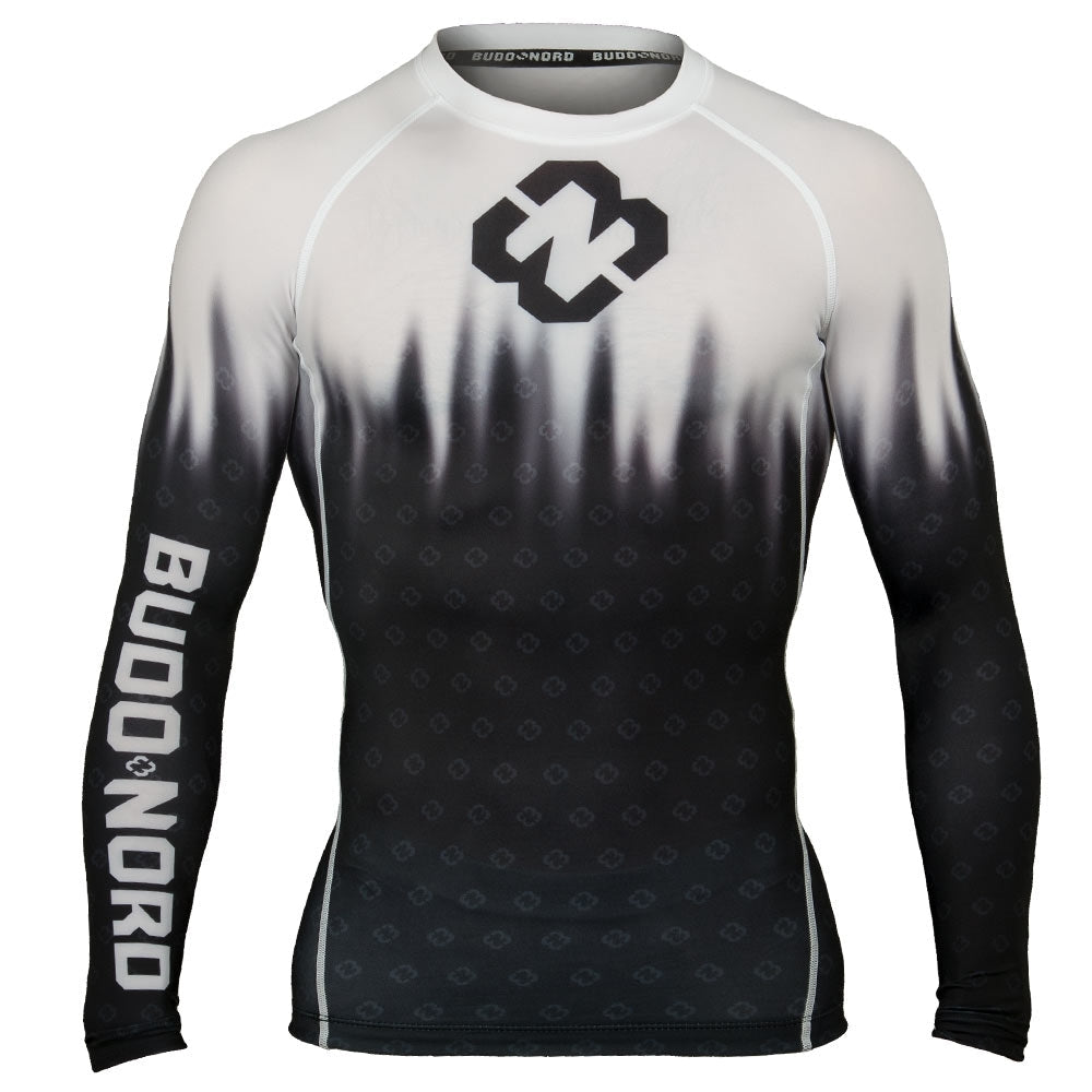 Budo-Nord Combat Compression Long Sleeve Herre – Hvid/Sort