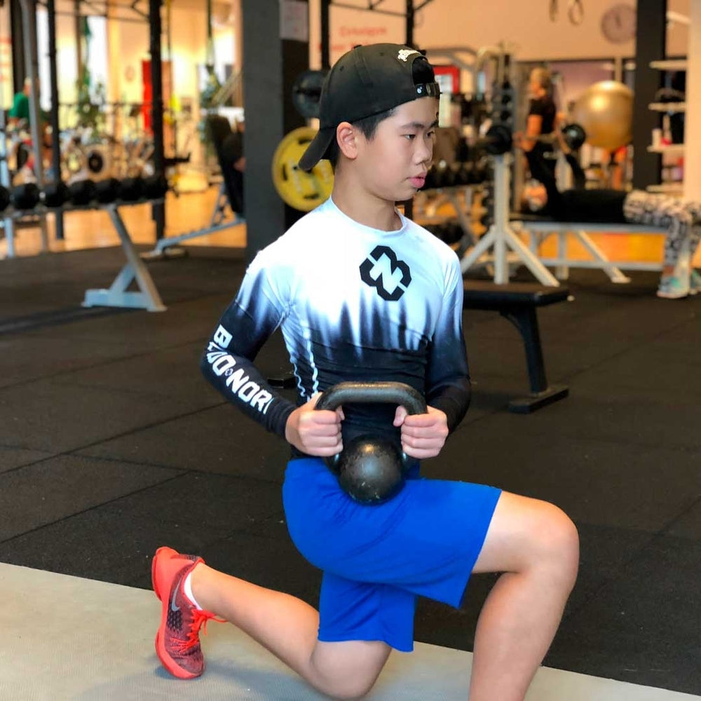 Budo-Nord Combat Compression Long Sleeve Herre – Hvid/Sort