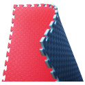 Puzzlemåtter 100x100x3 cm - rød/blå