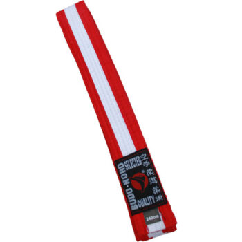 BUDO-NORD MONBÆLTE - RØD-HVID